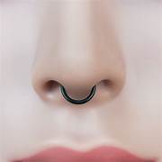 Black 16g 10mm Surgical Steel Clicker Ring Nose Ear Piercing - Pierced n Proud