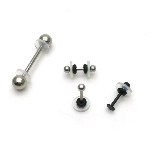 NEW & IMPROVED - 10 Pieces GET 2 FREE Silicone No Pulling Piercing Disc - Pierced n Proud
