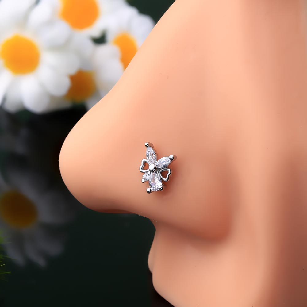 20G 3PCS Butterfly/Flower Nose Stud Pack - Pierced n Proud