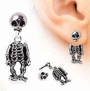 Dangle Skull Face and Body Earring Tragus Helix Flat Cartilage - Pierced n Proud