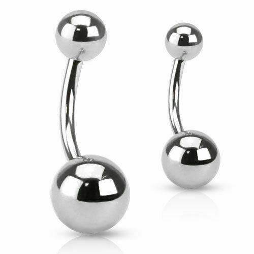 Surgical Steel 14g 10mm Belly Bar Navel Ring - Pierced n Proud