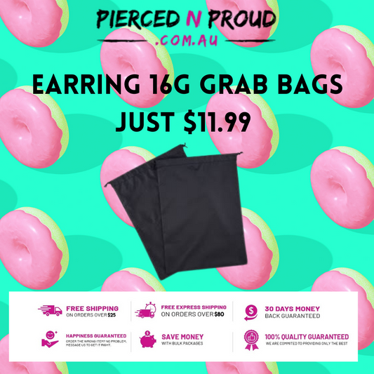 LAST 3 LEFT Ear Piercing Bags - "Amazing Grab Bags Full of Piercing Jewelry – You Won't Regret Purchasing These Discounted Deals!" - Pierced n Proud