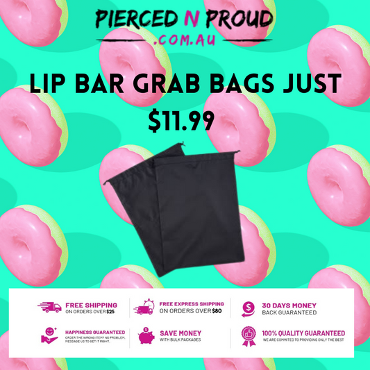 LIP EAR STUDS Piercing Bags - "Amazing Grab Bags Full of Piercing Jewelry – You Won't Regret Purchasing These Discounted Deals!" - Pierced n Proud