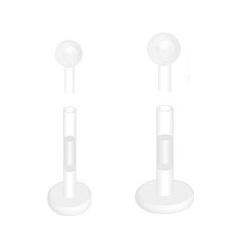 16g 8mm Ball Press Fit Clear Lip Retainers - Pierced n Proud