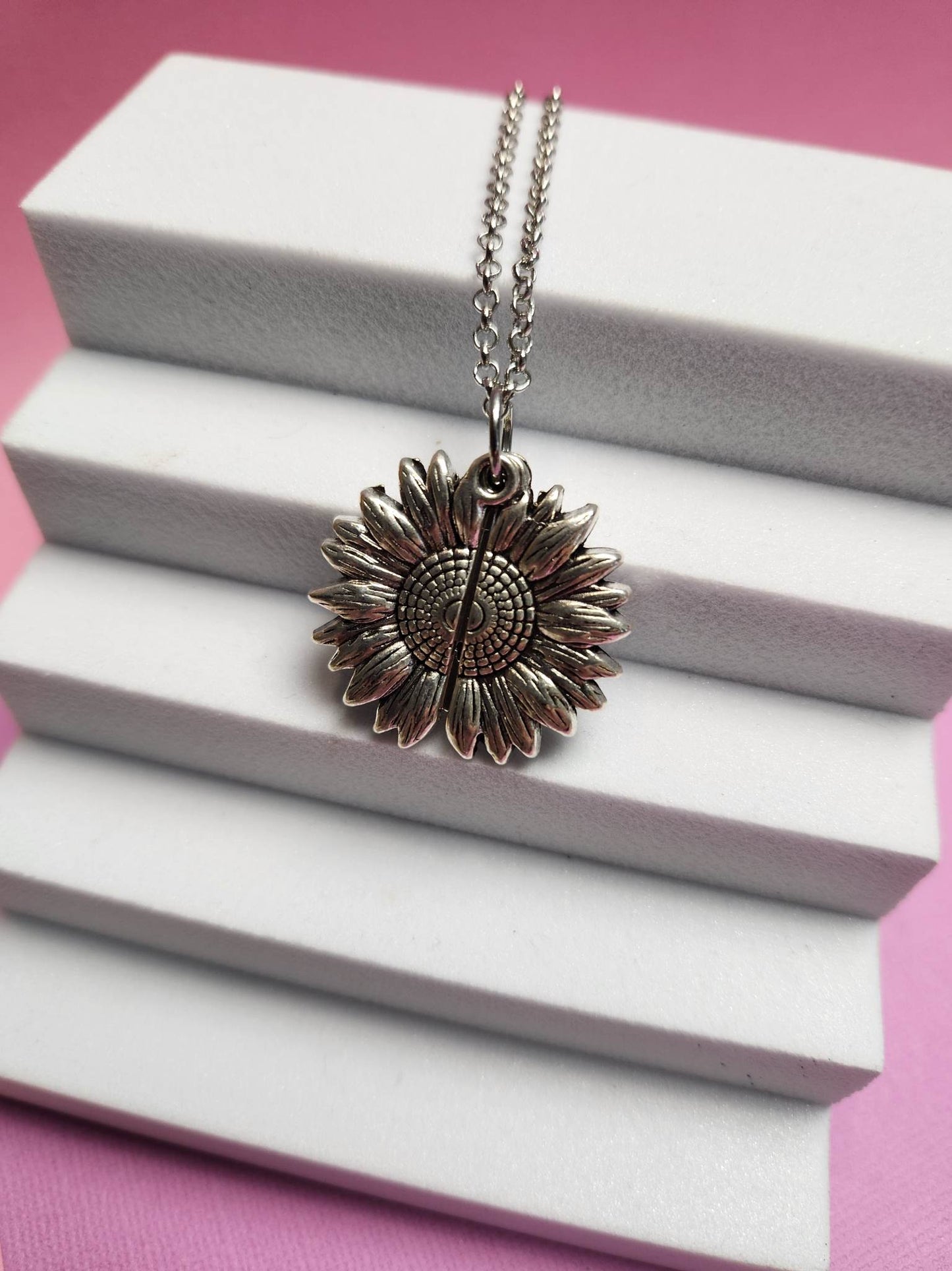 You are my Sunshine Necklace Open Sun Flower Design - Pierced n Proud