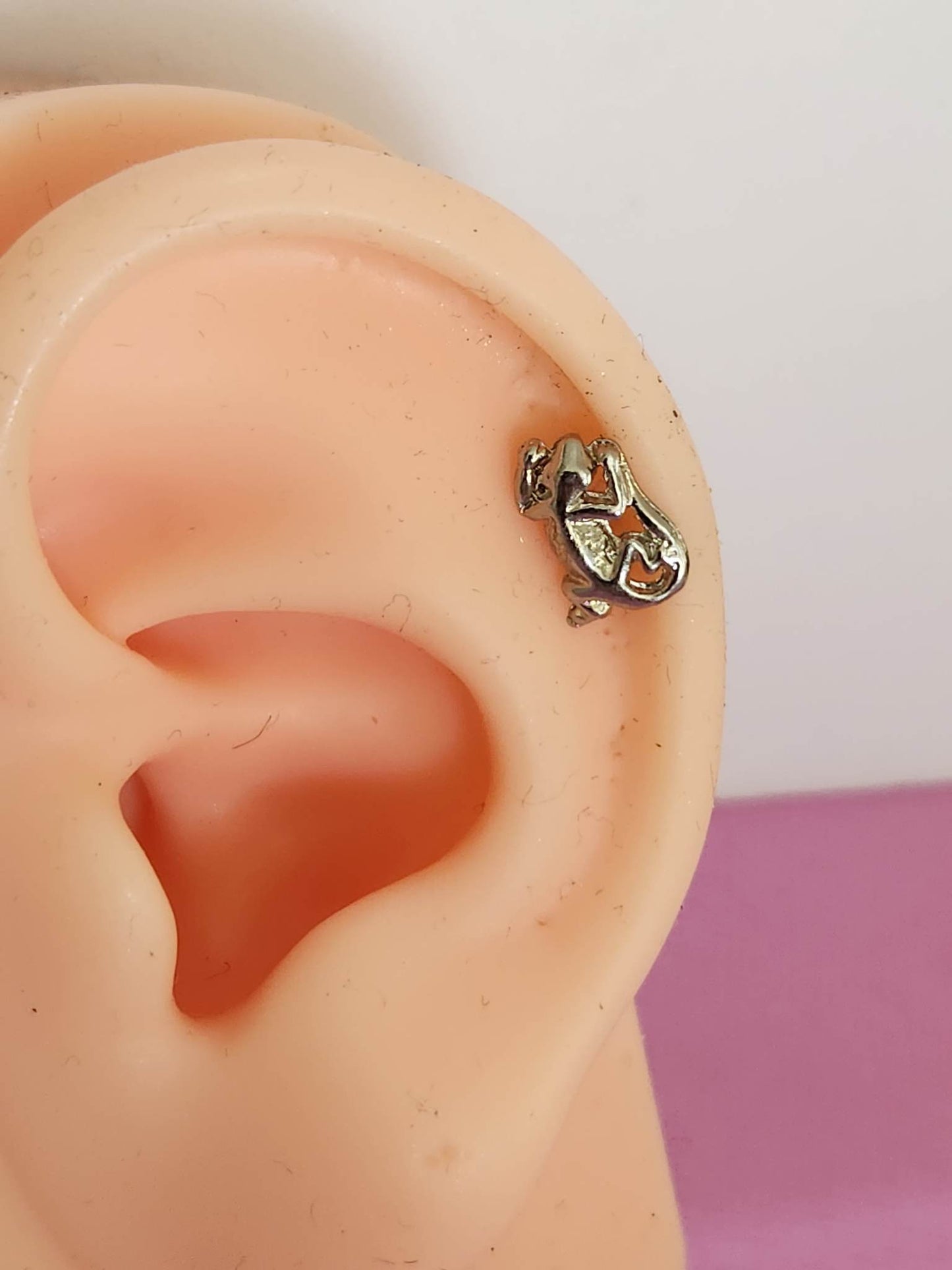 Lizard Ear Piercing Tragus Cartilage Flat Rook Earrings - Pierced n Proud