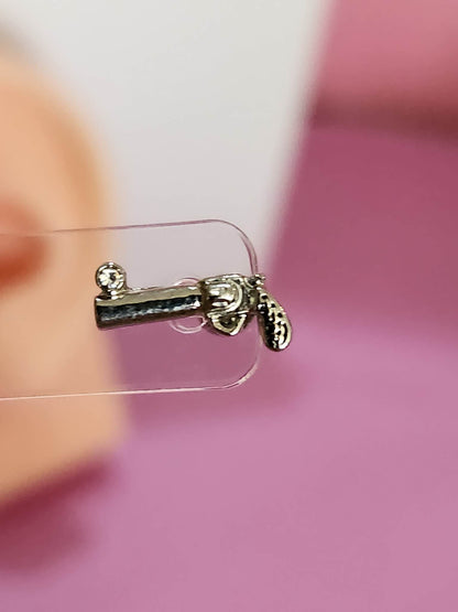 Gun Ear Piercing Tragus Cartilage Flat Rook Earrings - Pierced n Proud