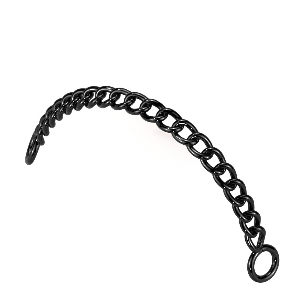Black Plated 316L Stainless Steel Connector Chain 39mm 35mm 40mm Nose Ear Earrings - Pierced n Proud