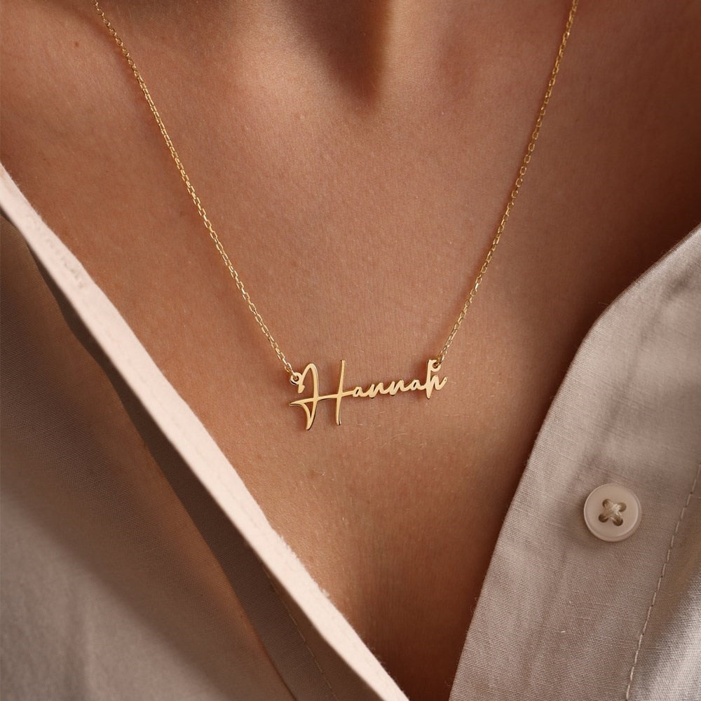 The Hannah Custom Name Necklace - Children to Adult Sizes - Pierced n Proud