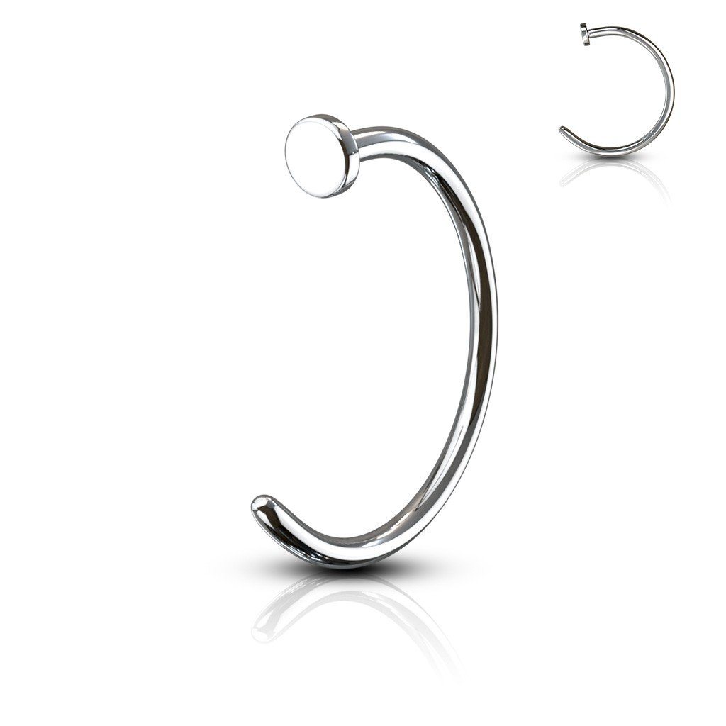 18g 8mm Surgical Steel Nose Half Hoop Ring - Pierced n Proud