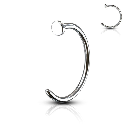 2 x 18g Surgical Steel Nose Half Hoop Ring Bars - Pierced n Proud