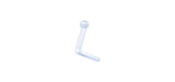 "Sleek and Comfortable 22g L-Shape Nose Retainer for Discreet Piercings" - Pierced n Proud