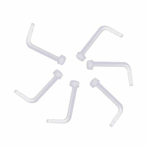 "Sleek and Comfortable 22g L-Shape Nose Retainer for Discreet Piercings" - Pierced n Proud